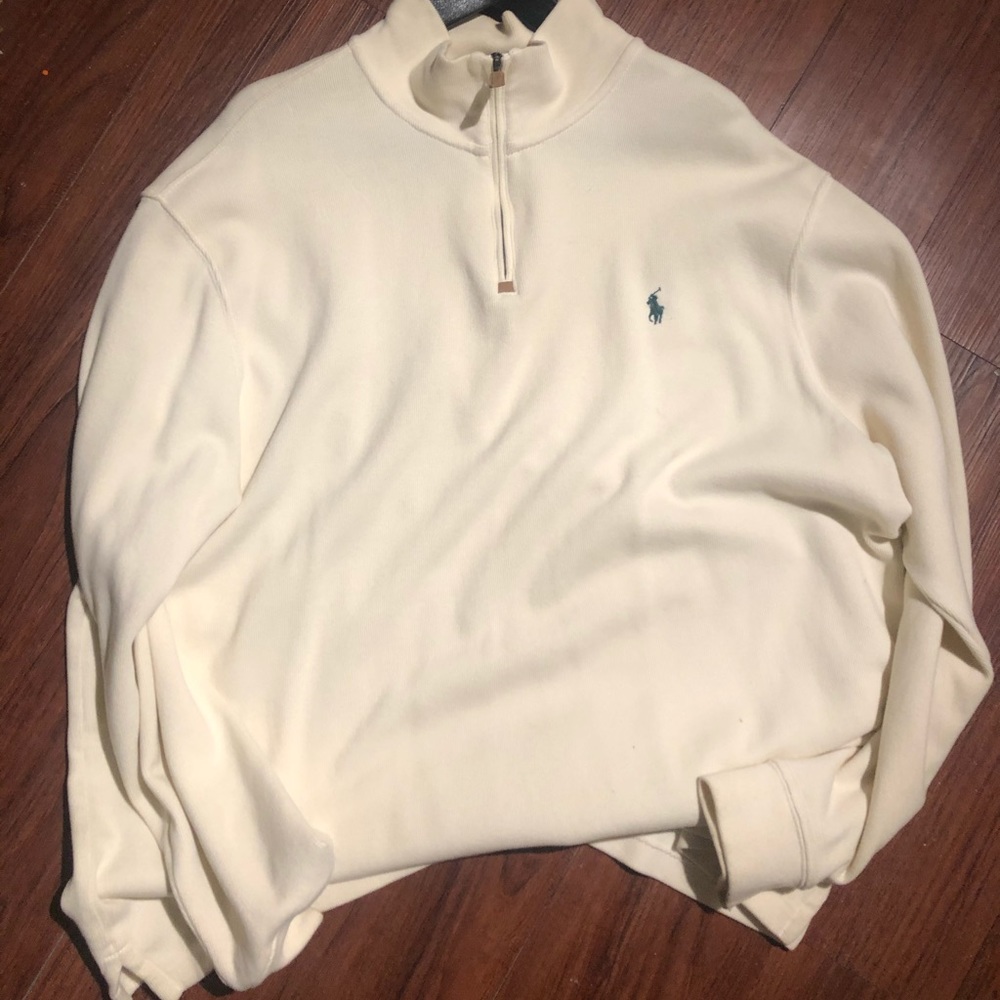 Stylish Cream Polo Sweater